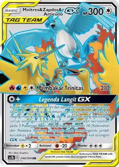 Moltres Zapdos Articuno GX SR