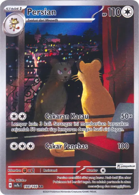 Persian AR — kartu Pokémon cetakan Indonesia